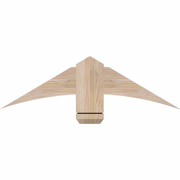 Ekena Millwork Bellingham Smooth Timber Gable Bracket, Douglas Fir, 36"W x 10"H x 1 1/2"D x 5 1/2"F, 7/12 Pitch GBW036X10X0206BEL00SDF - main